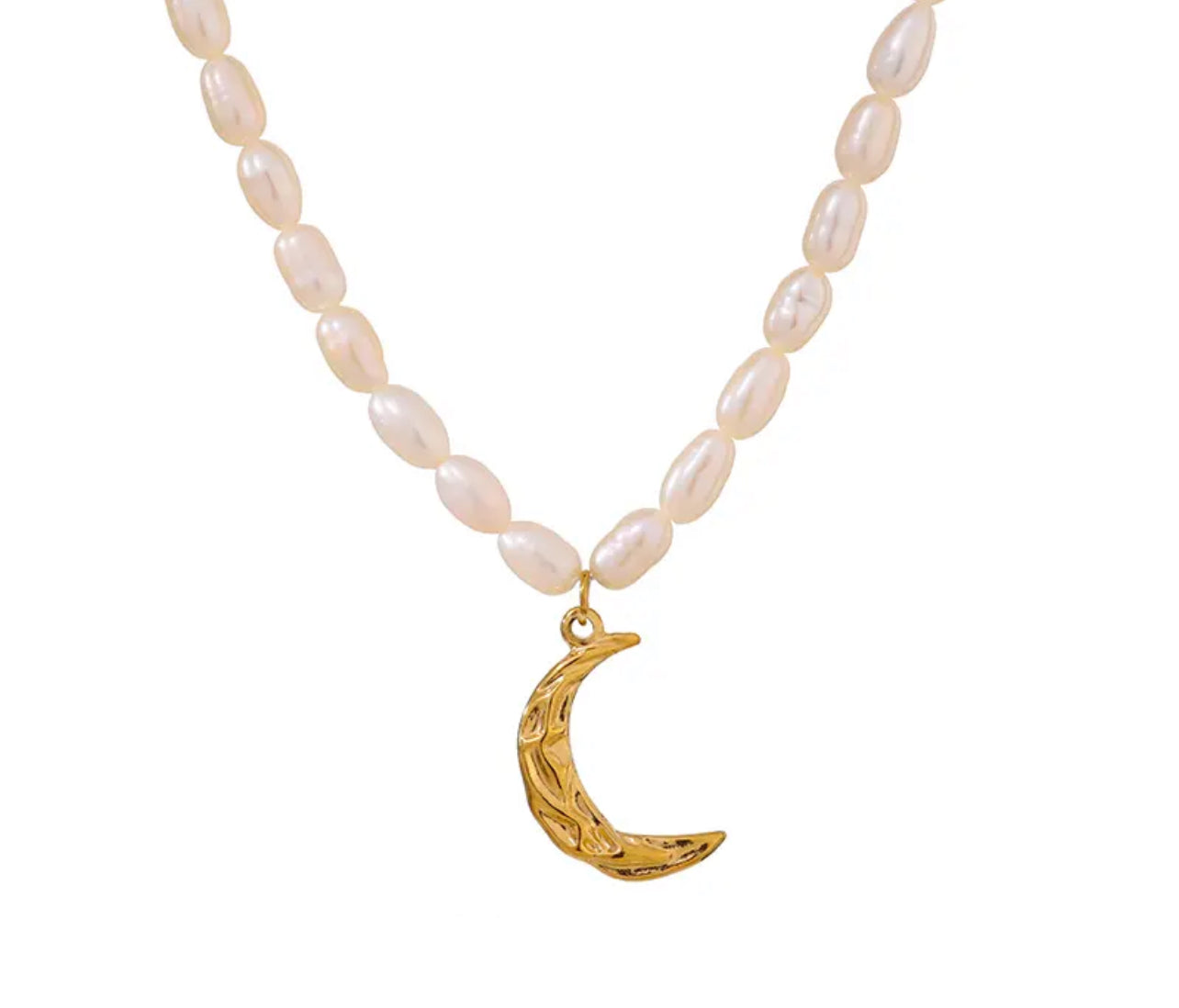 Natürliche Perlenkette || Mond & Perle