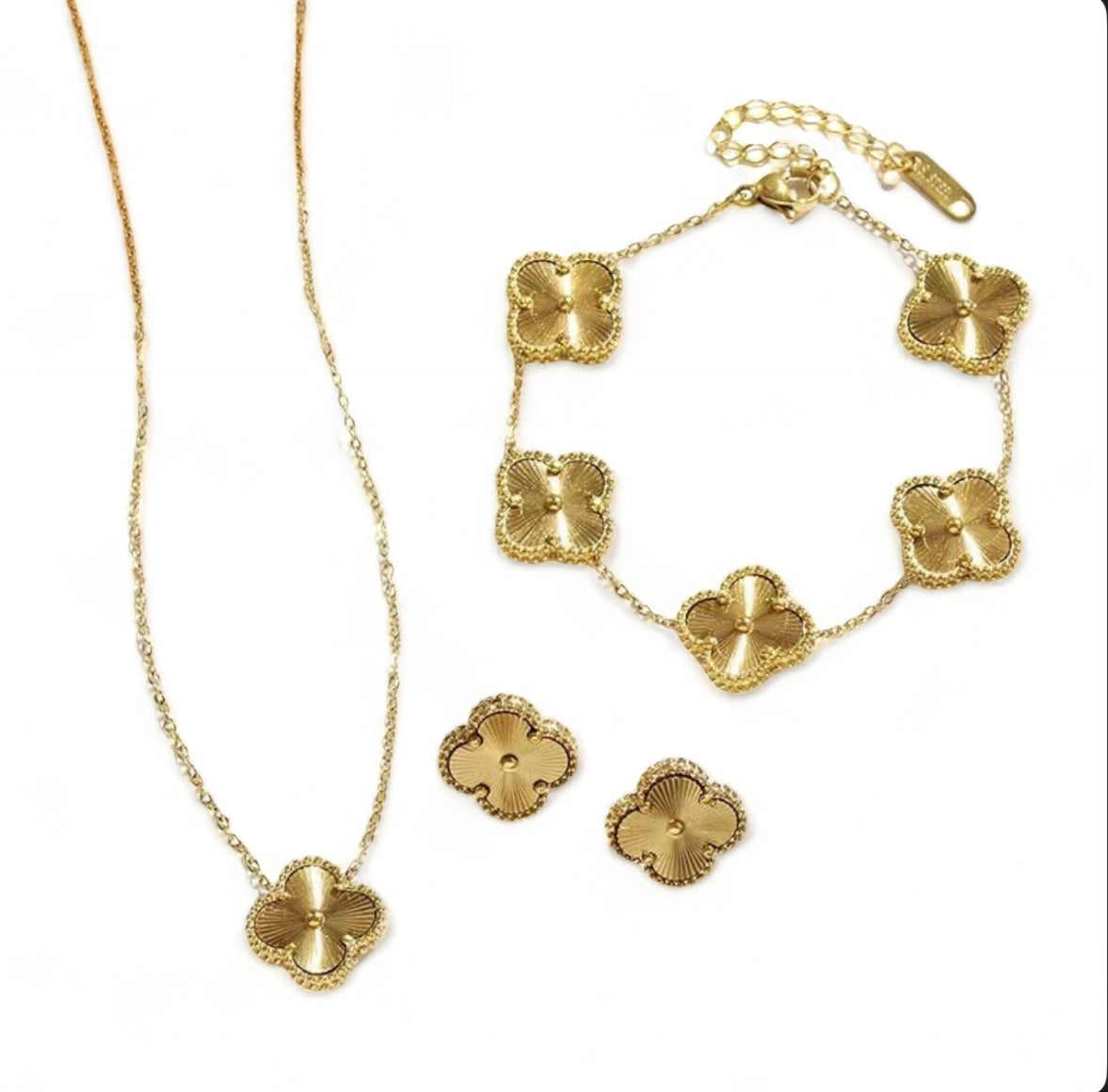 Goldenes Kleeblatt-Set