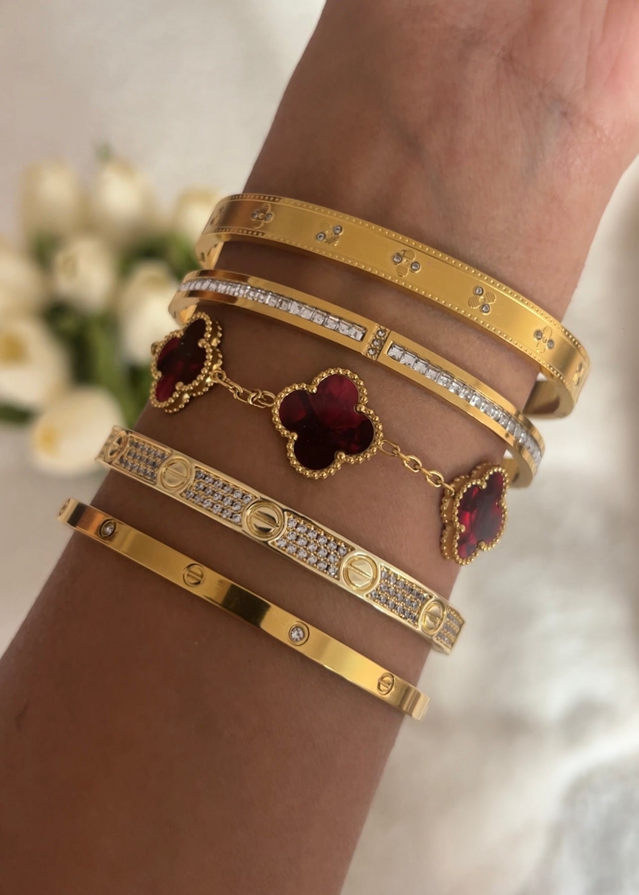 Pulsera Clover || Gold
