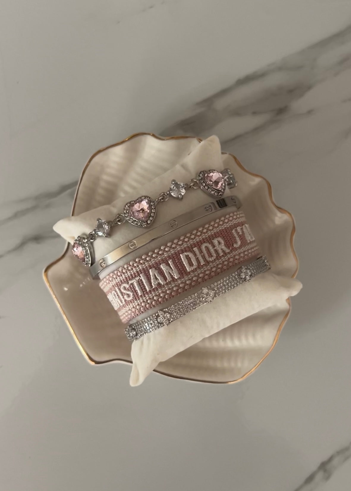 Stack Silver & Pink