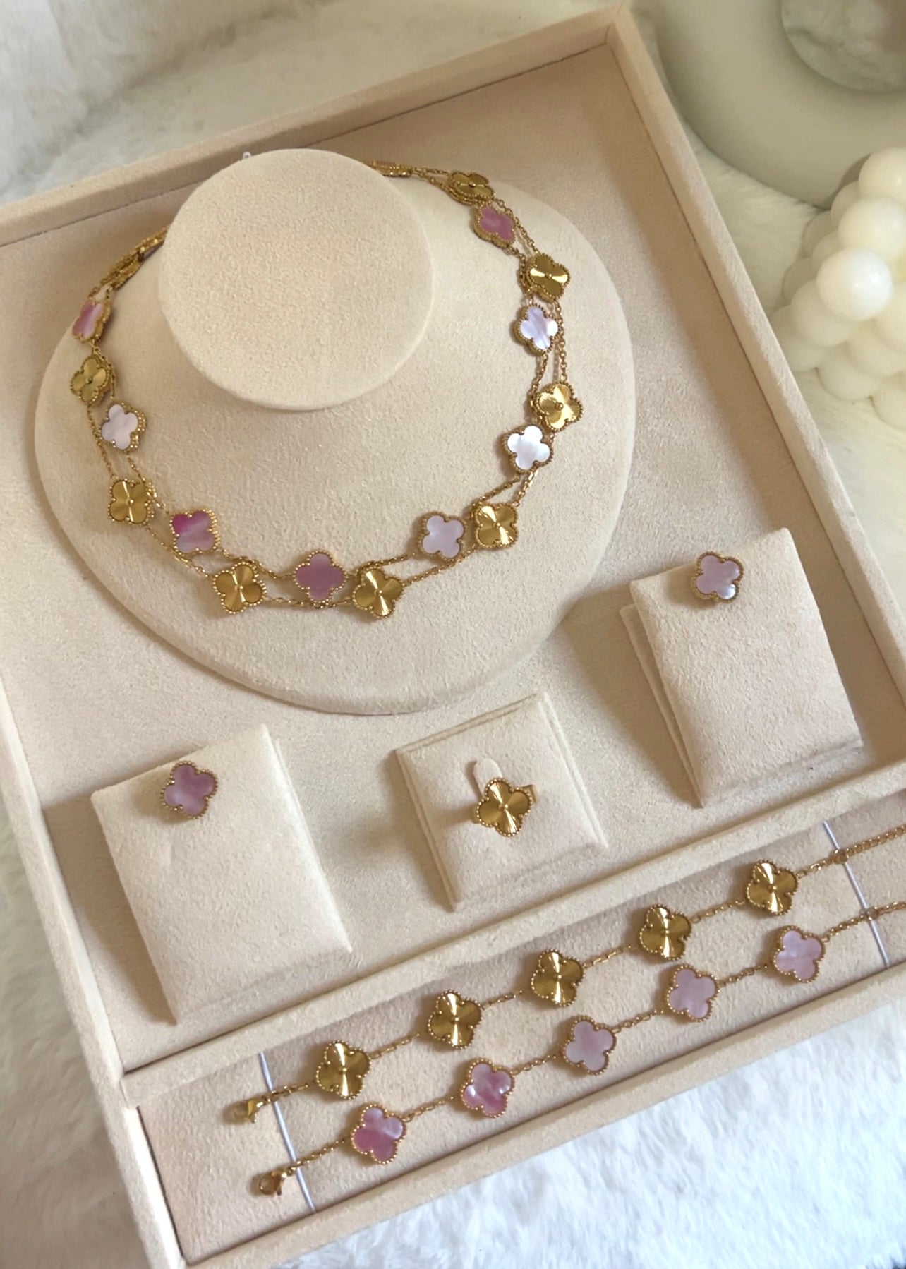 Set 10 Motif Natural Shell || Pink