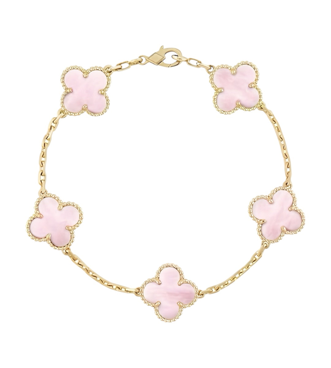 Pulsera Clover Natural Shell || Pink