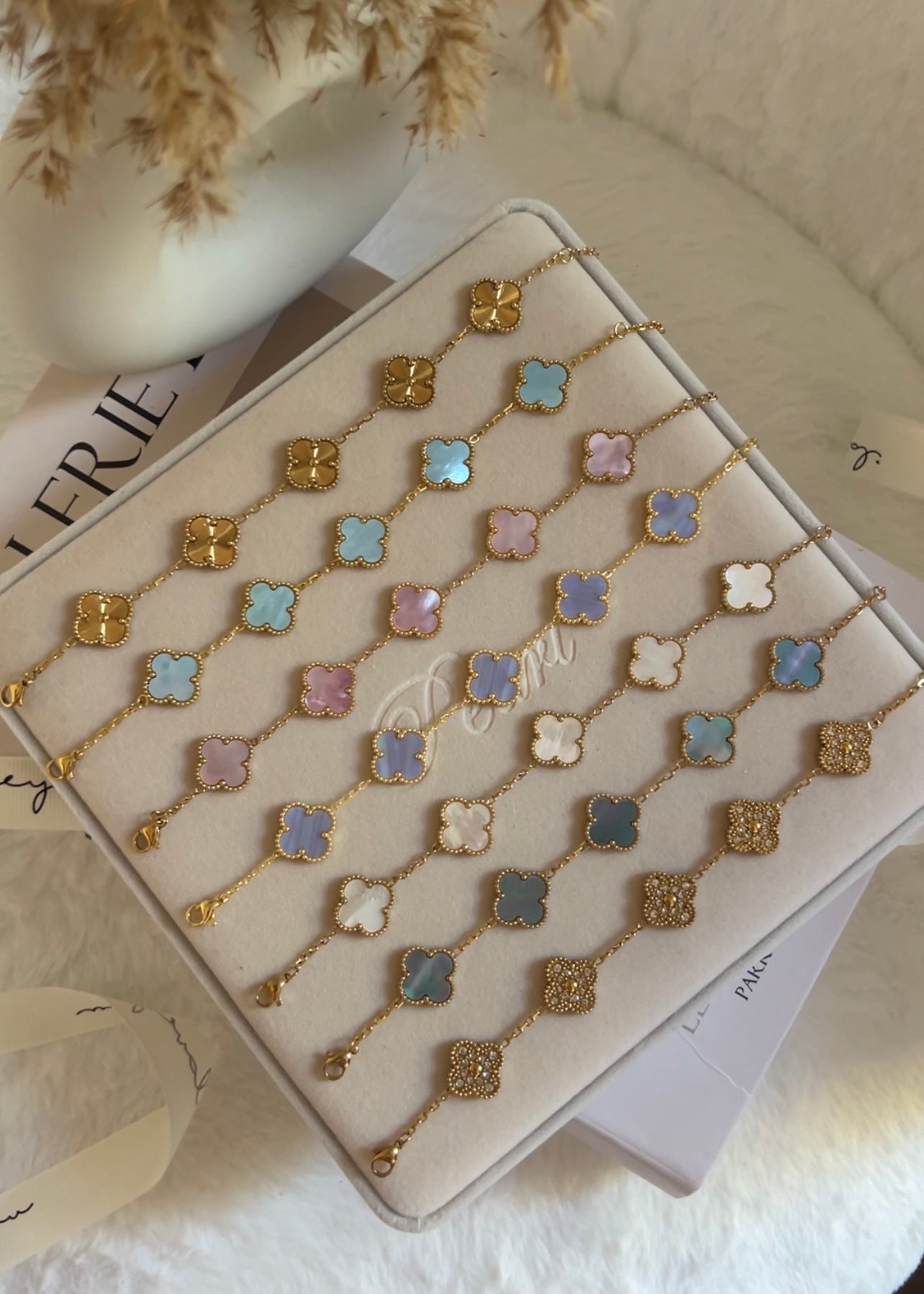 Pulsera Clover Full Laser || Gold
