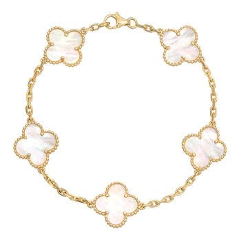 Pulsera Clover Shell || White