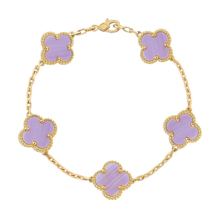 Pulsera Clover Shell || Lilac
