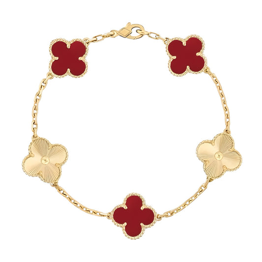 Pulsera Clover Laser || Burgundy