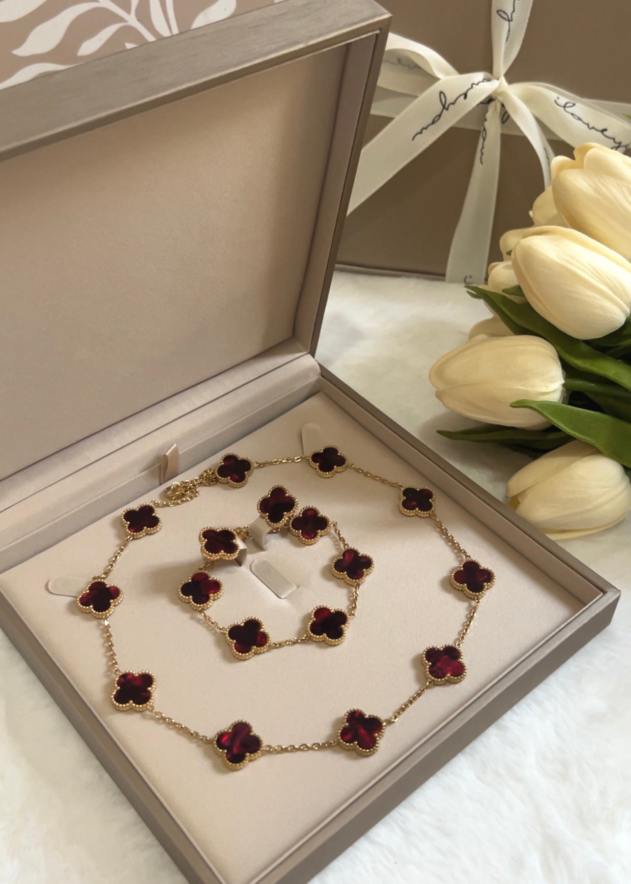 Set 10 Motif || Marble Burgundy
