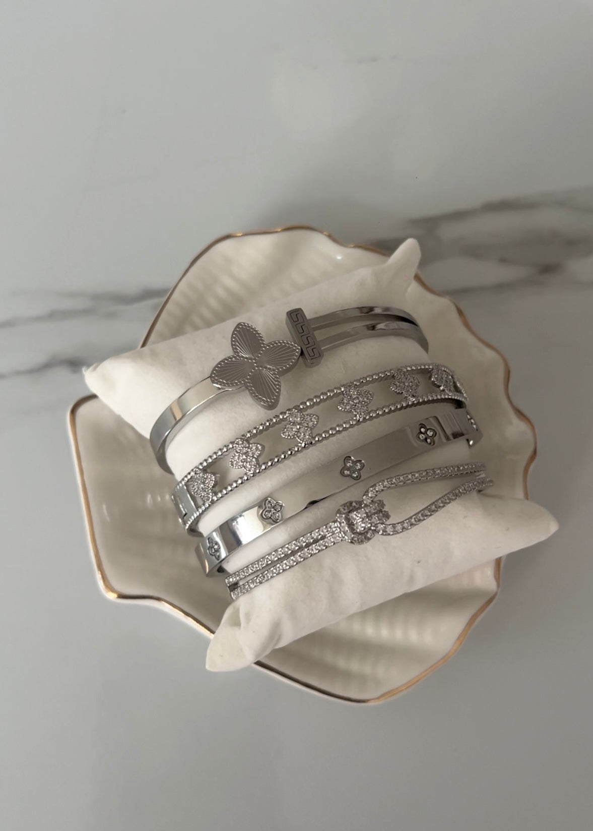 Stack Silver Flower