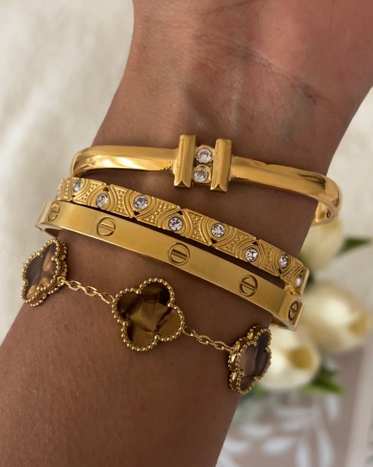 Pulsera Clover || Gold