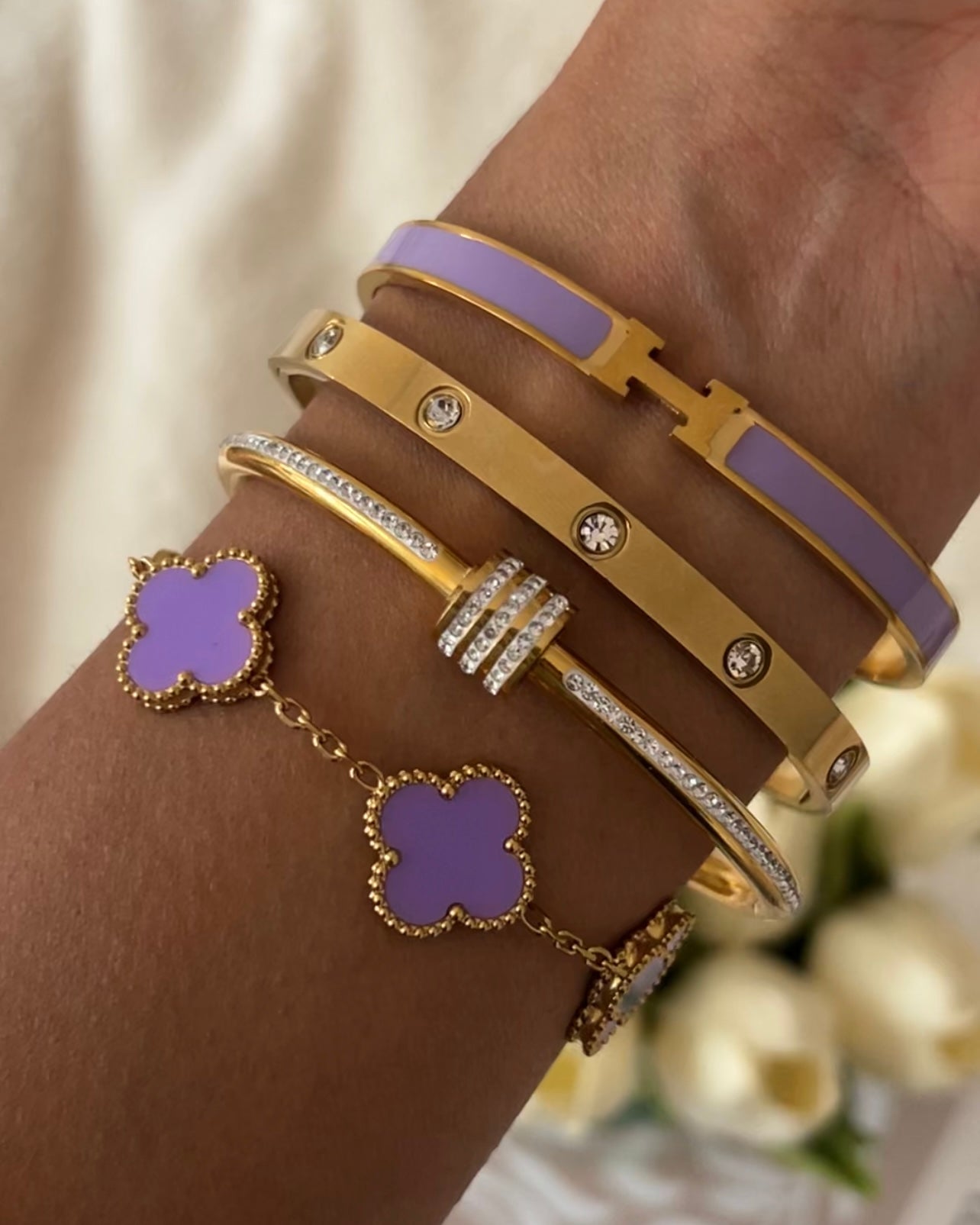 Pulsera Clover || Gold