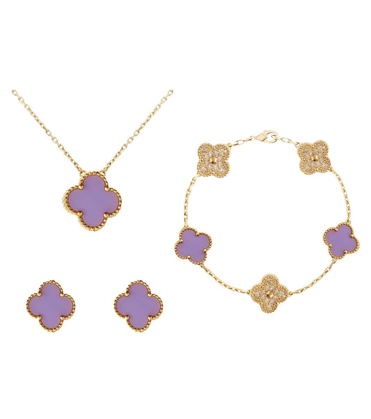 Set Diamond Clover || Lilac