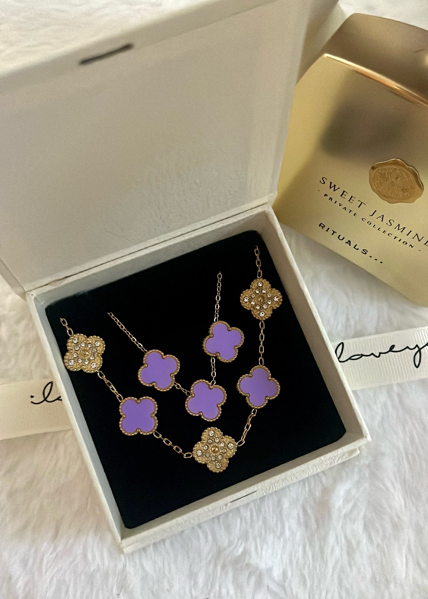 Set Diamond Clover || Lilac