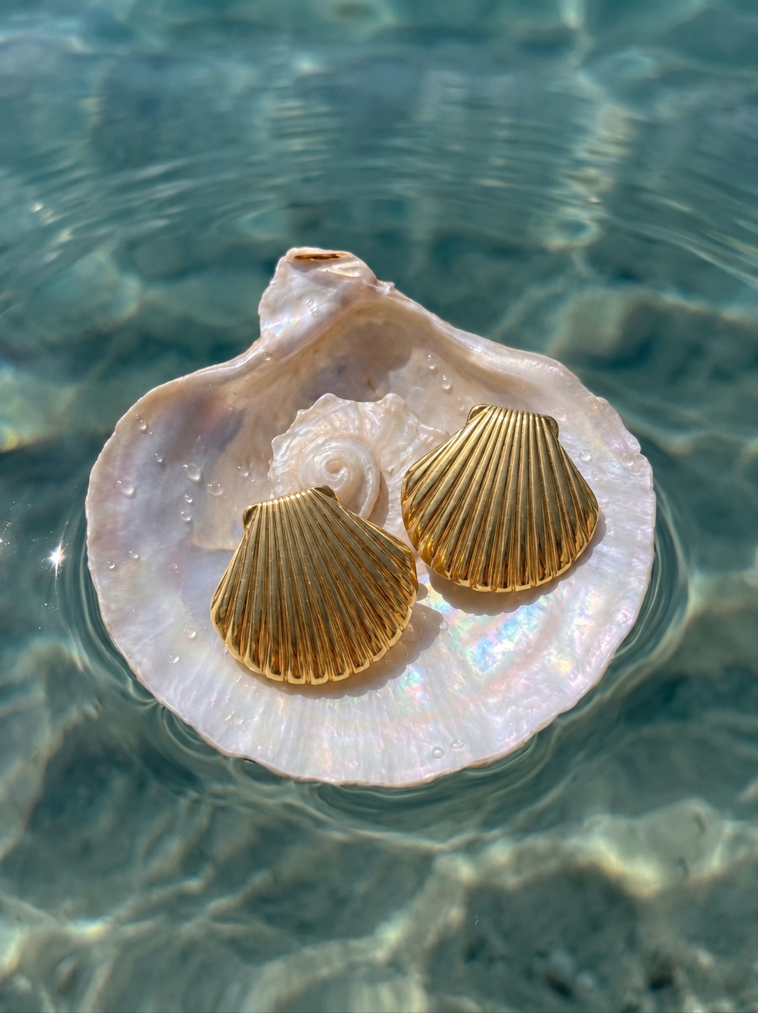 Muschelohrringe