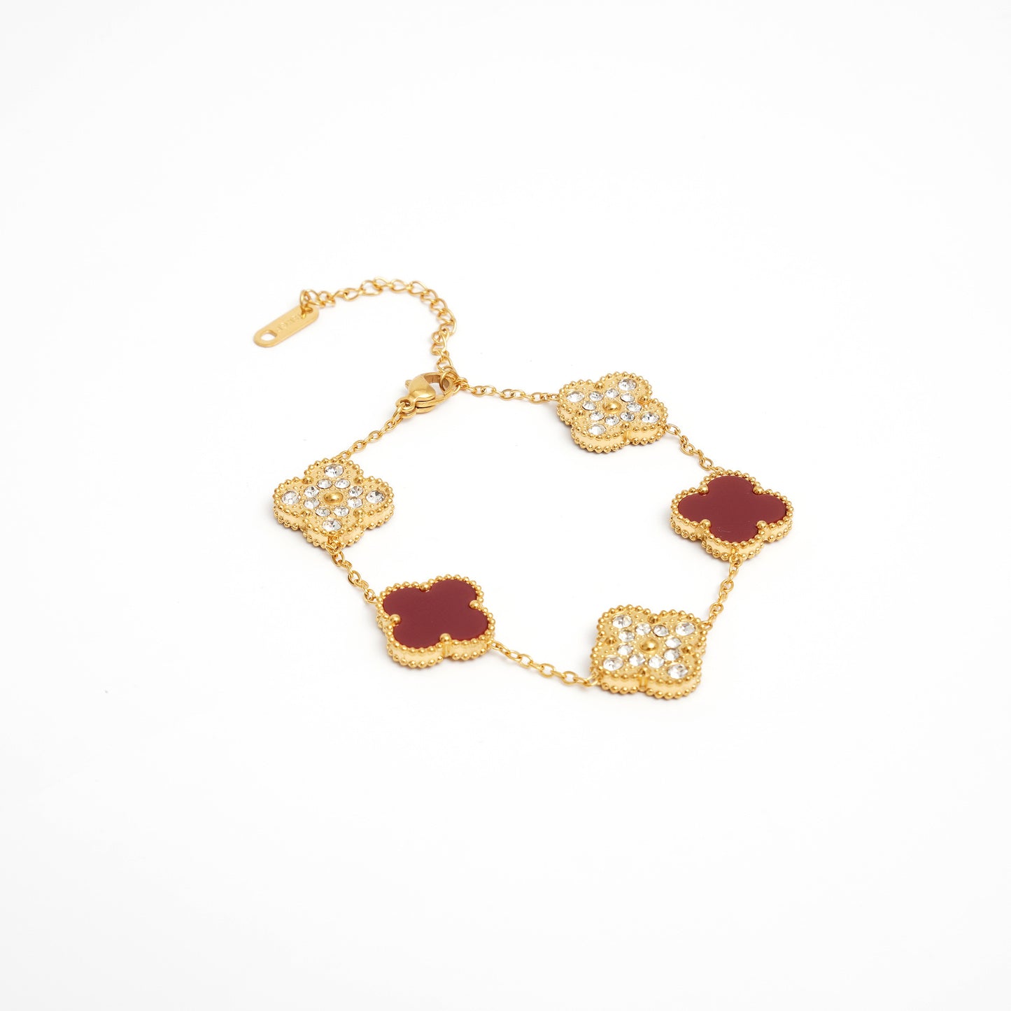 Kleeblatt- und Diamantarmband