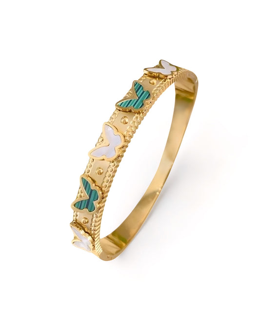 Bangle Green Butterfly