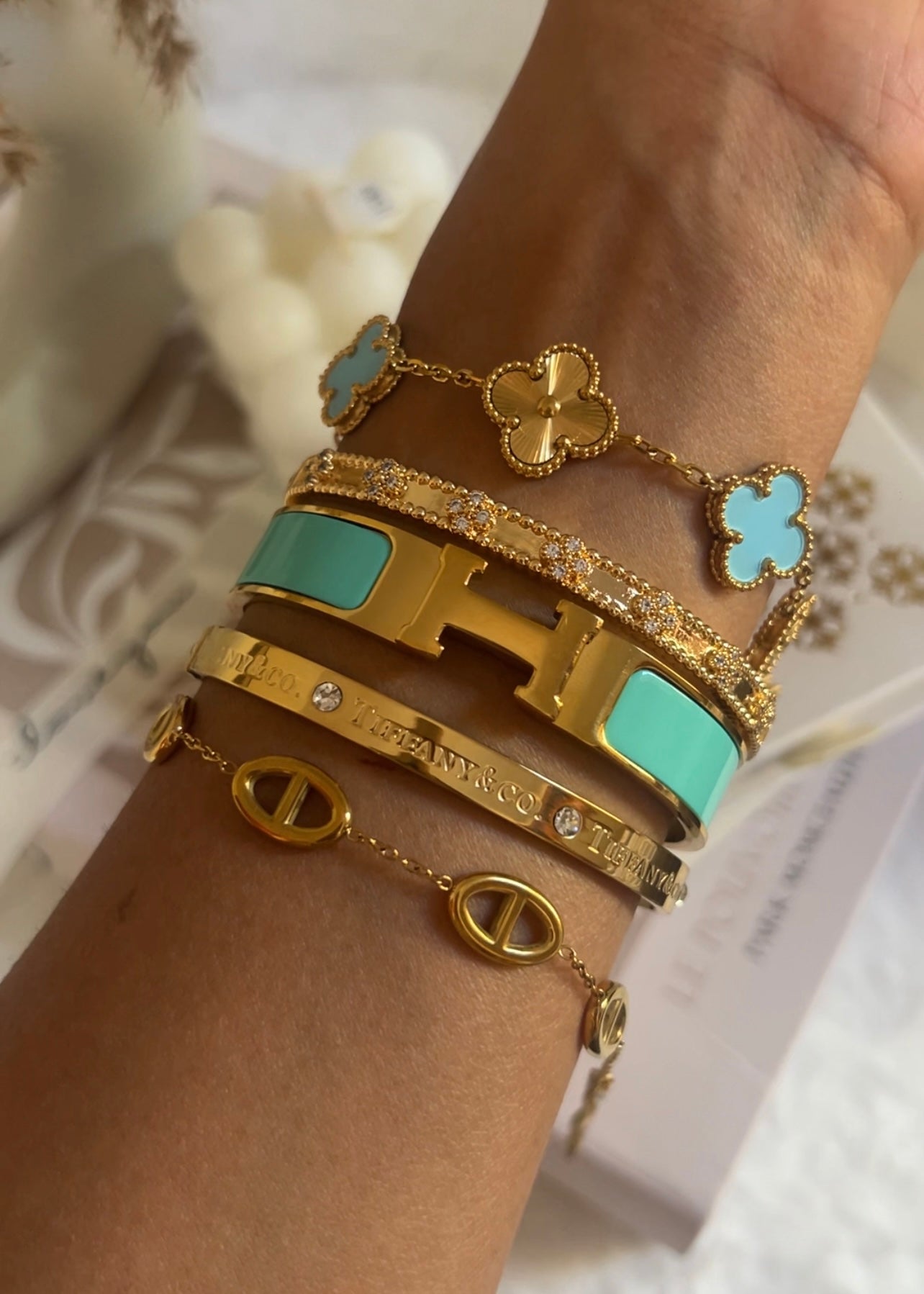 Pulsera Clover Laser || Turquoise