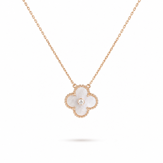 Collar Clover || Rose Gold (Natural Shell)