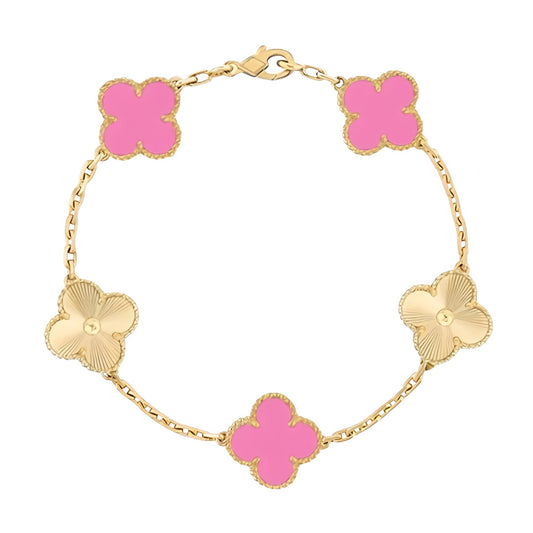 Pulsera Clover Laser || Pink