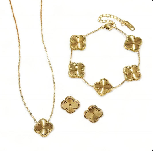 Goldenes Kleeblatt-Set