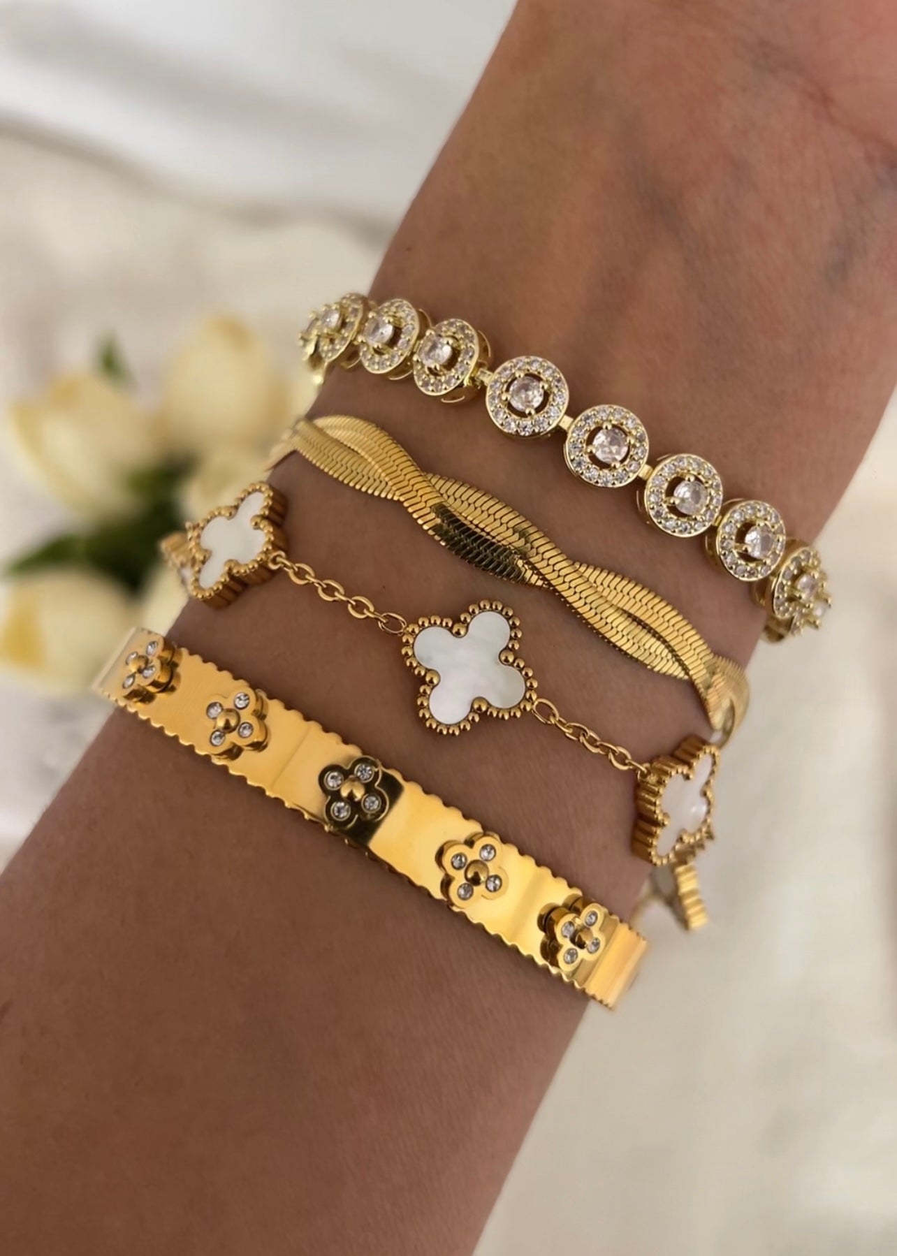 Pulsera Clover Shell