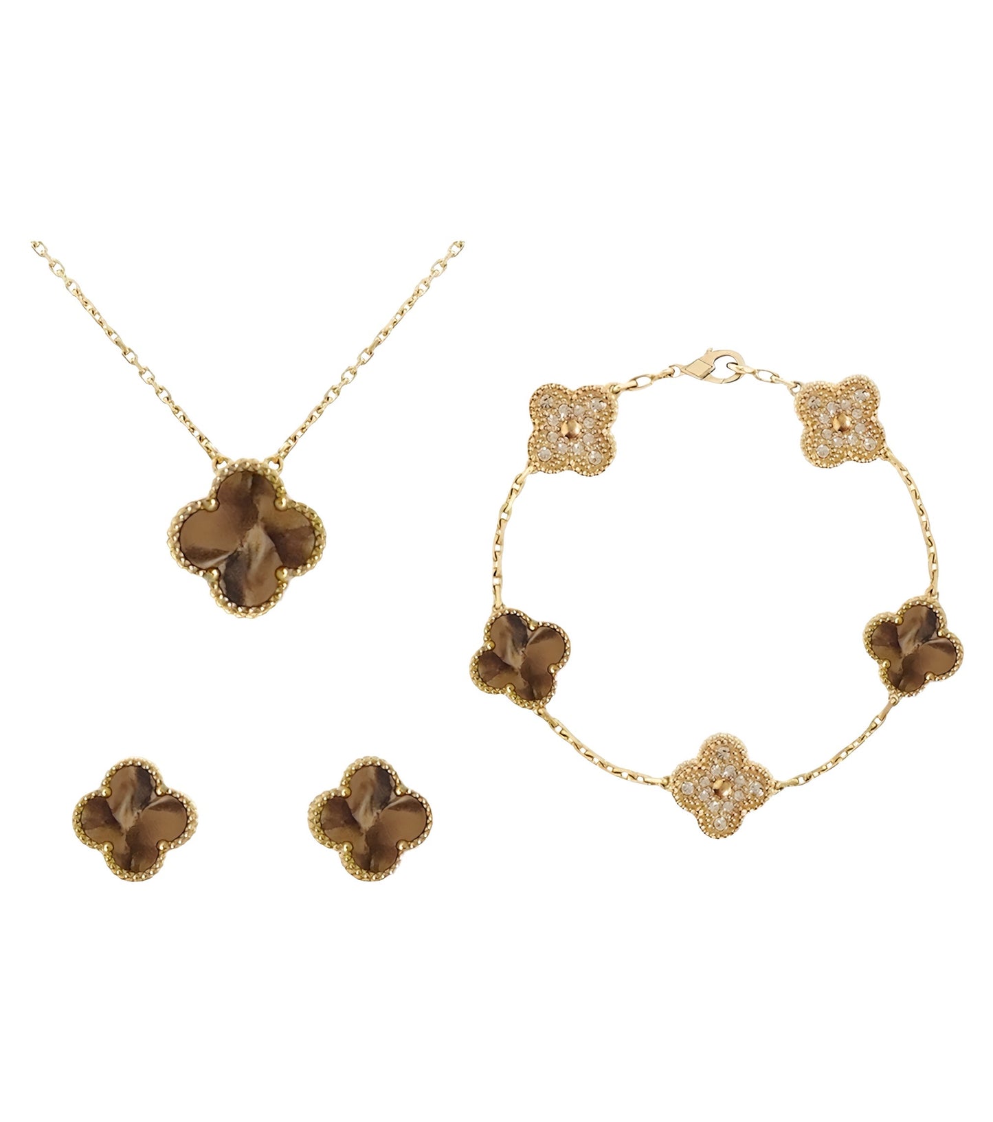 Set Diamond Clover || Capuccino