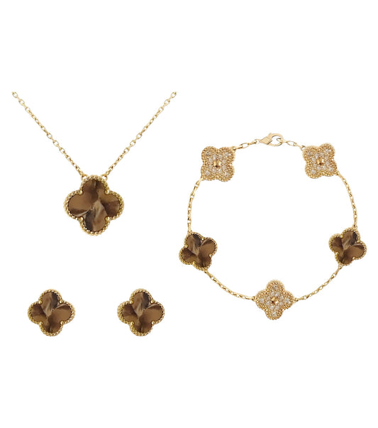 Set Diamond Clover || Capuccino