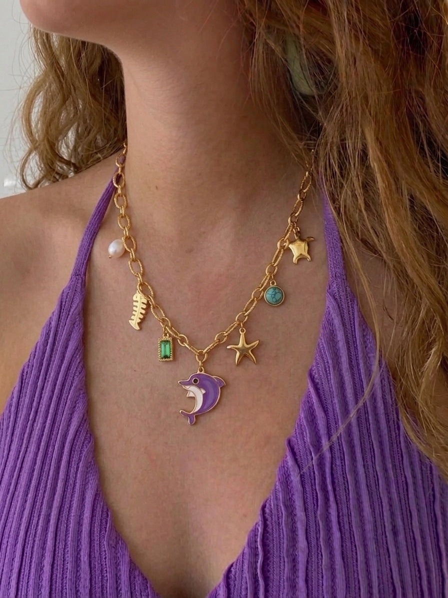 Collar Multicharm || Dolphin