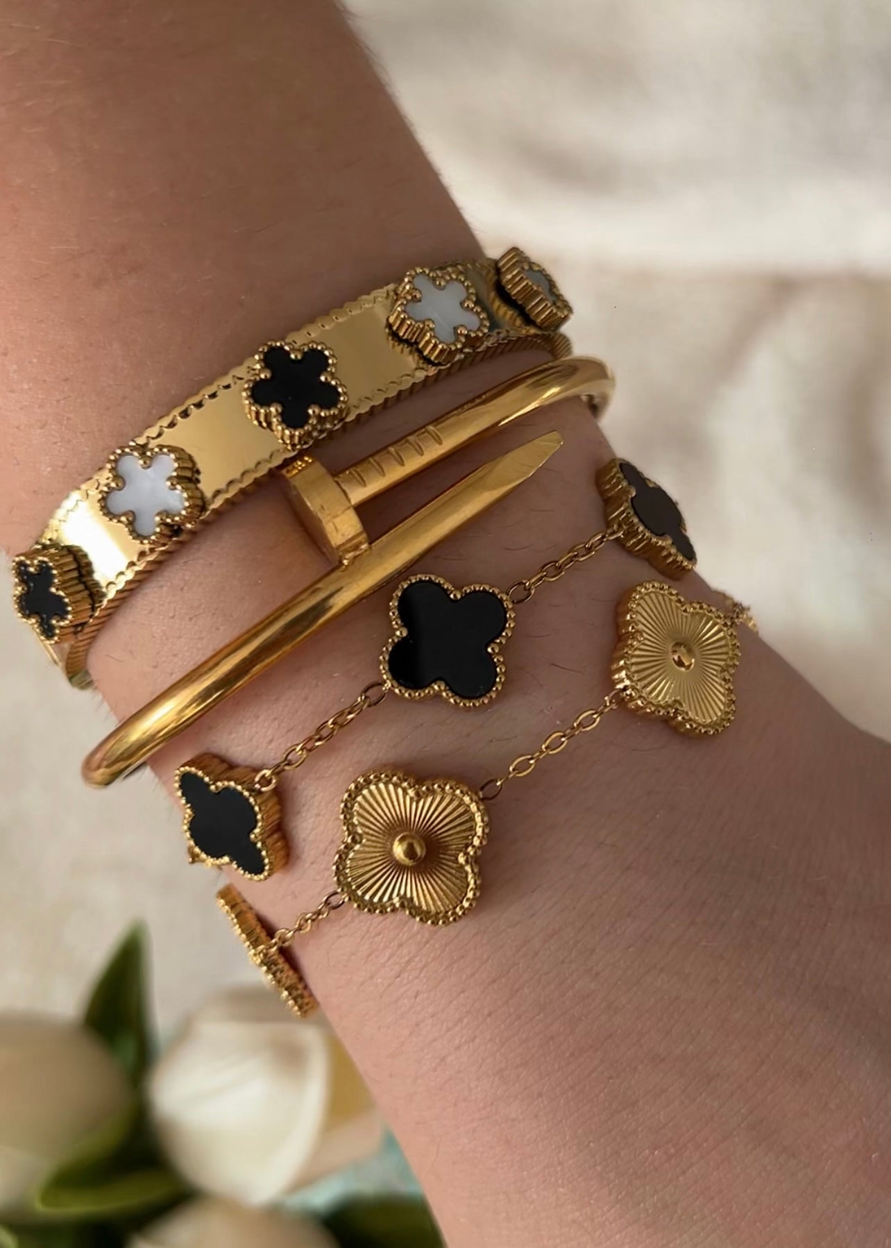 Kleeblatt-Armband