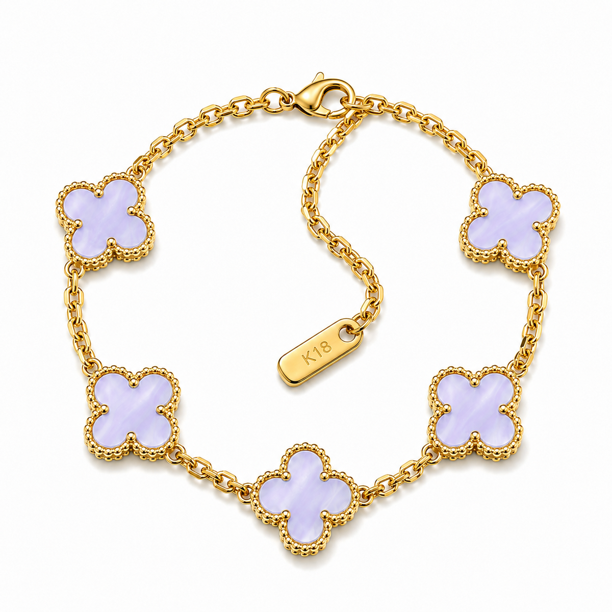 Pulsera Mini Clover || Natural Shell