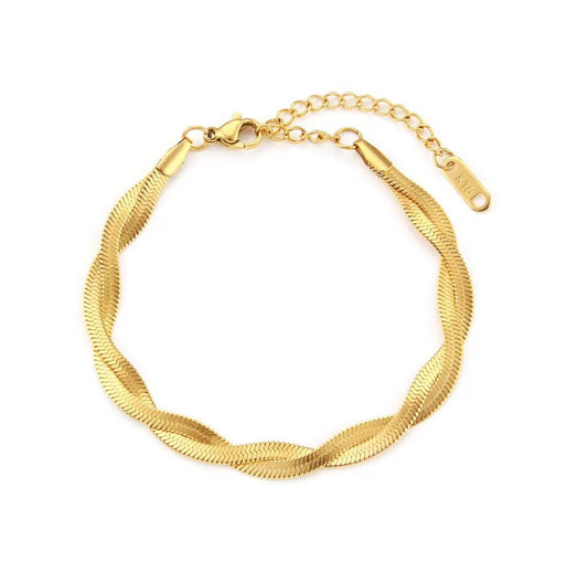 Gekreuztes Schlangenarmband