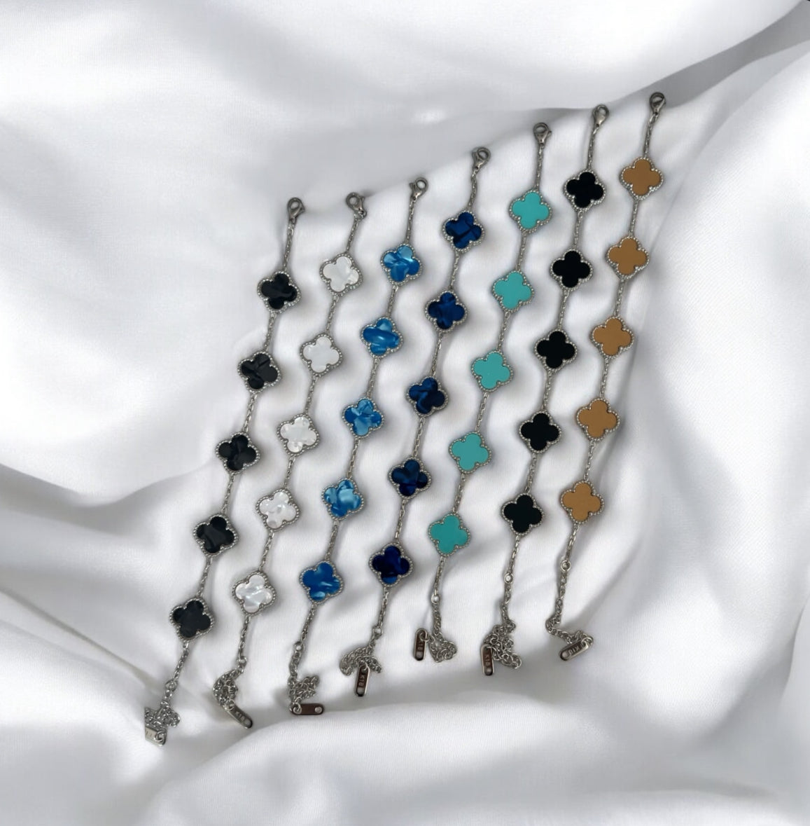 Pulsera Clover || Silver