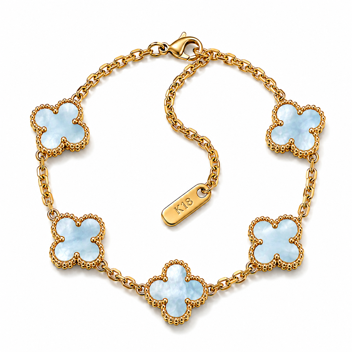 Pulsera Mini Clover || Natural Shell