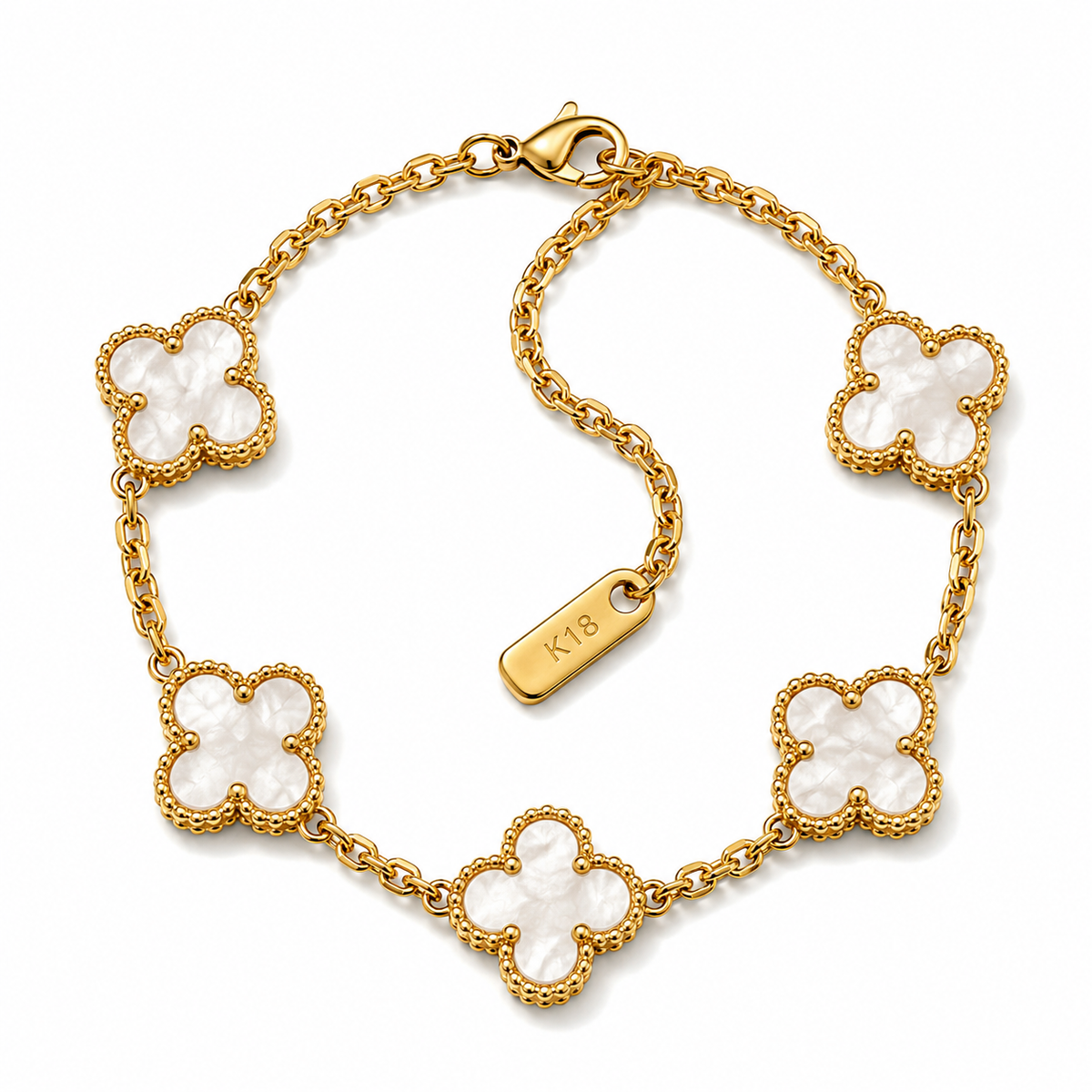 Pulsera Mini Clover || Natural Shell