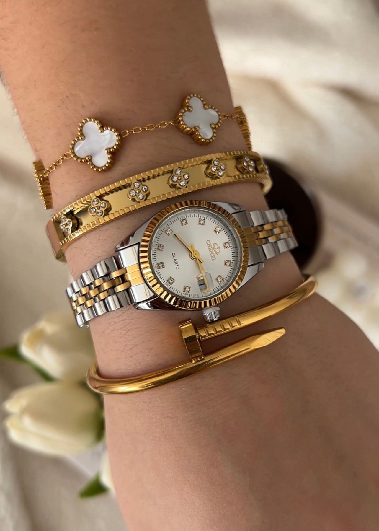Kleeblatt-Armband