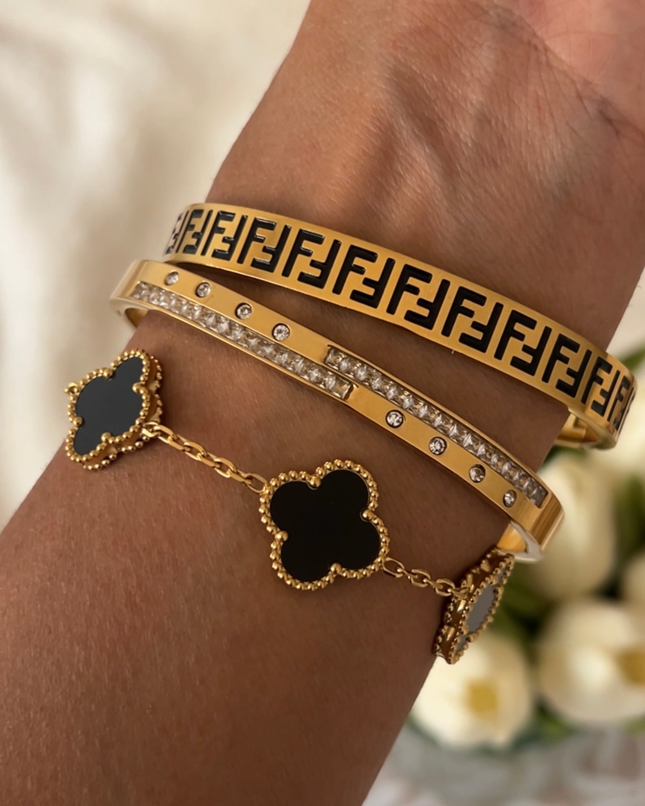 Pulsera Clover || Gold