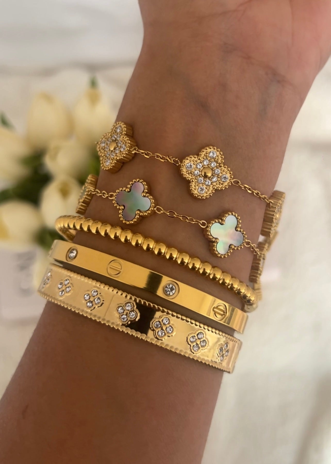 Pulsera Clover Shell