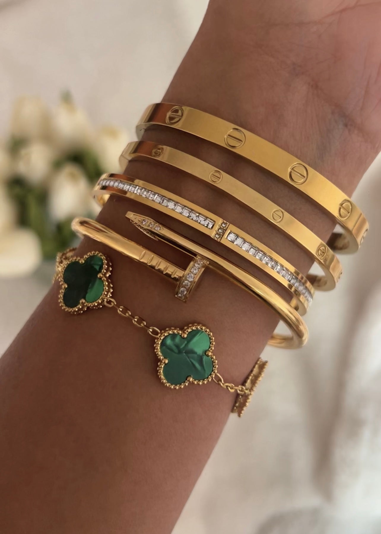 Pulsera Clover || Gold