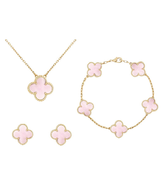Set One Clover Natural Shell || Pink