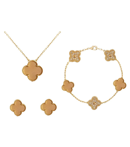 Set Diamond Clover || Glossy Nude