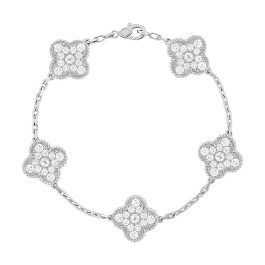 Pulsera Clover Diamond || Silver