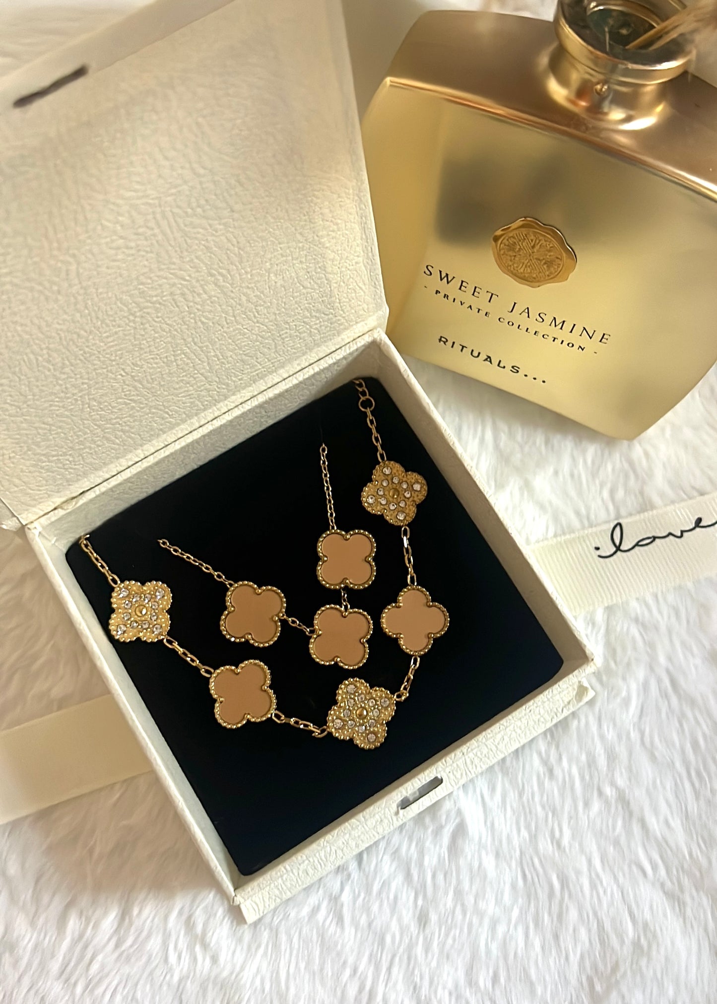 Set Diamond Clover || Glossy Nude