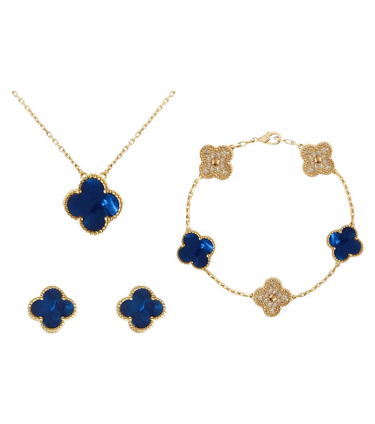 Set Diamond Clover || Marble Blue