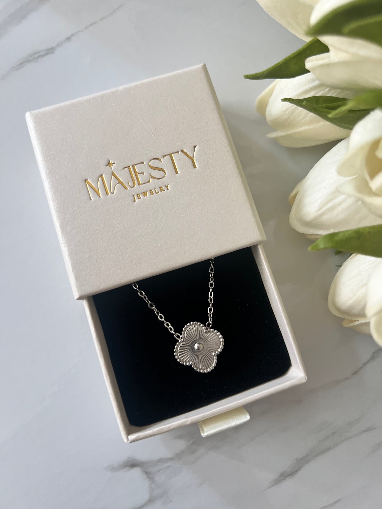 Clover Necklace || Gold &amp; Silver