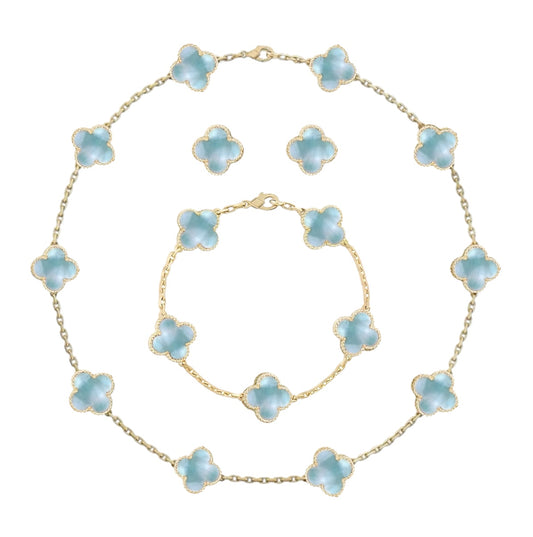 Set 10 Motif Natural Shell || Light Blue