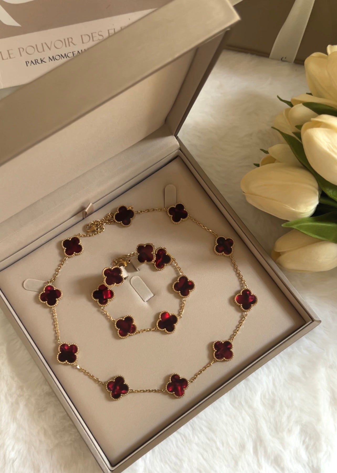 Set 10 Motif || Marble Burgundy