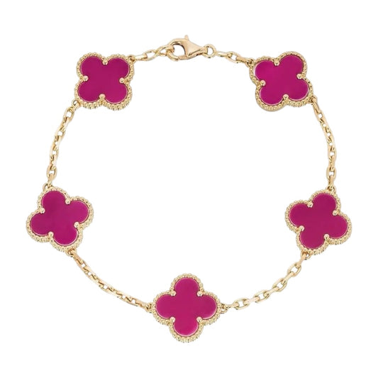 Pulsera Clover || Hot Pink