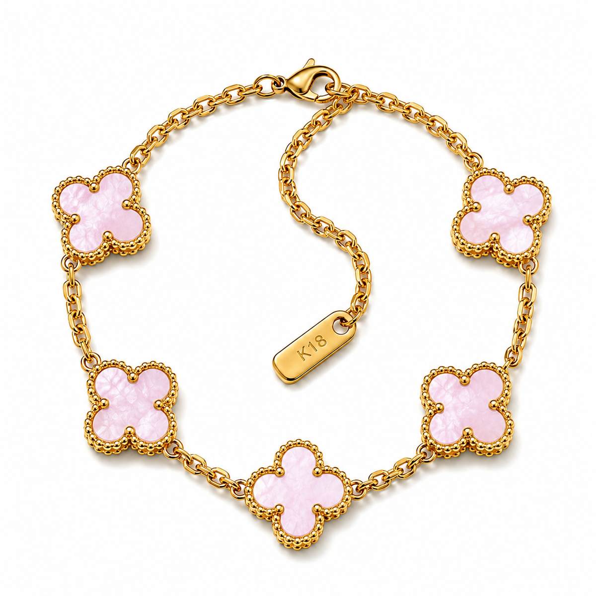 Pulsera Mini Clover || Natural Shell